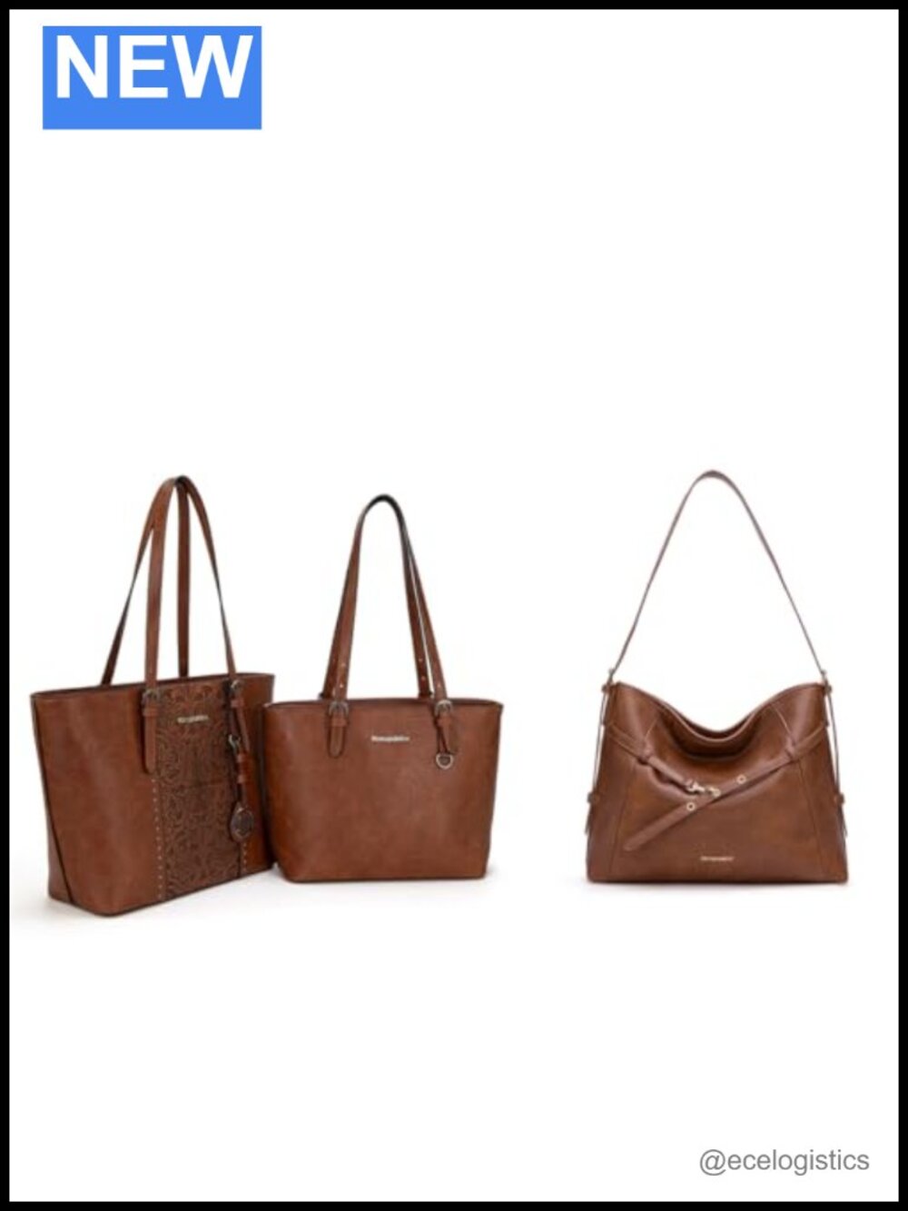 Vegan Leather Tote and Hobo Purse 3-Piece Set